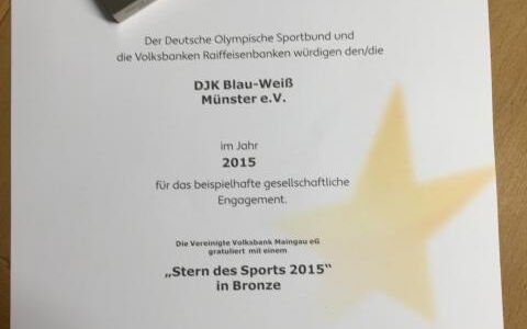 DJK holt „Stern des Sports“ in Bronze