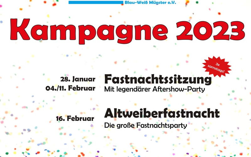 Kartenvorverkauf Fastnachtssitzungen 2023