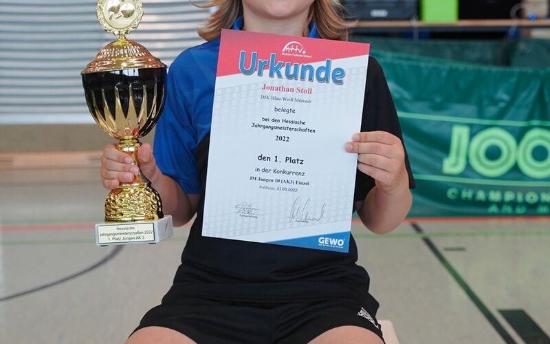 Hessenmeistertitel für 10jährigen Jonathan Stoll
