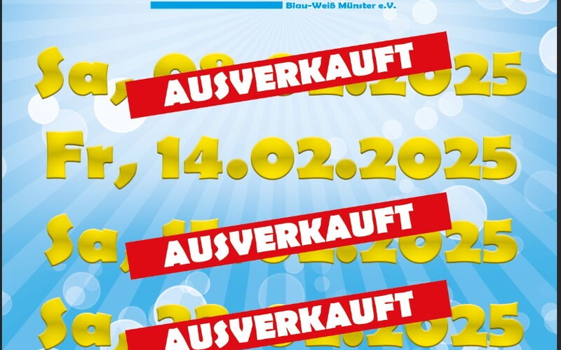 Kampagnenbeginn 2025! -3 Sitzungen ausverkauft - Tickets für den 14. Februar noch verfügbar!