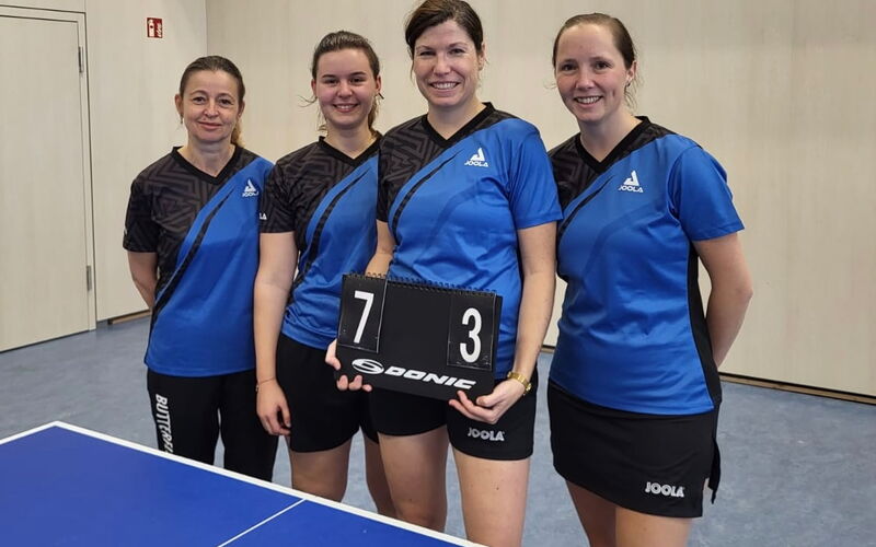 Sieg der 1. Tischtennis Damenmannschaft